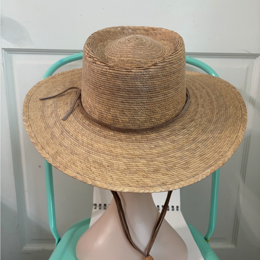 Tula of Austin Outback Gambler Palm Straw Hat -Made in Mexico Small 7